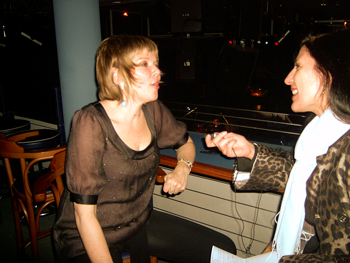 Karrin Allyson and Eva Simontacchi during the interview