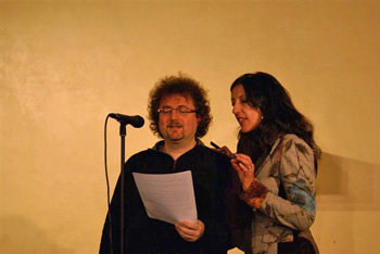 Mario Livraghi ed Eva Simontacchi durante la Mster Class di dizione americana